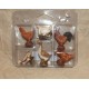Serie 6 pz animali da cortile pvc-resina cm 12 landi