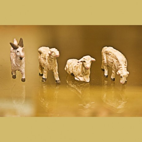 Capra e pecore KIT 4PZ.  per statue da cm8 a cm12