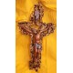 Crocifisso in pietra lavica decorato cm 32 art. Z37