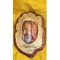 Capezzale San Pio pietra lavica cm 25x23 art. Z38