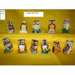 Gufi in terracotta e ceramica