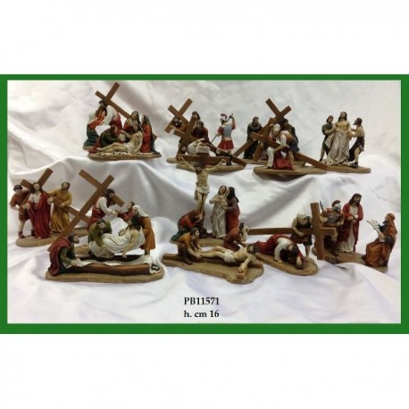 SCENE VIA CRUCIS SET DA14PEZZI