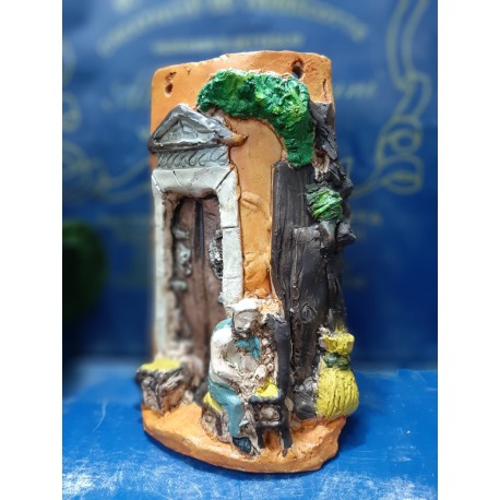 TEGOLA CON SCENA DI AGGIUSTASEDIE