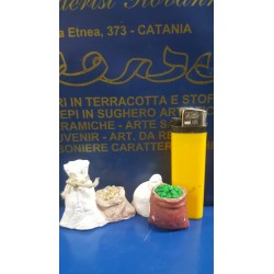 SET 2 PZ SACCHI IN GESSO