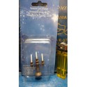 CANDELABRO A TRE CON CANDELE IN PLASTICA