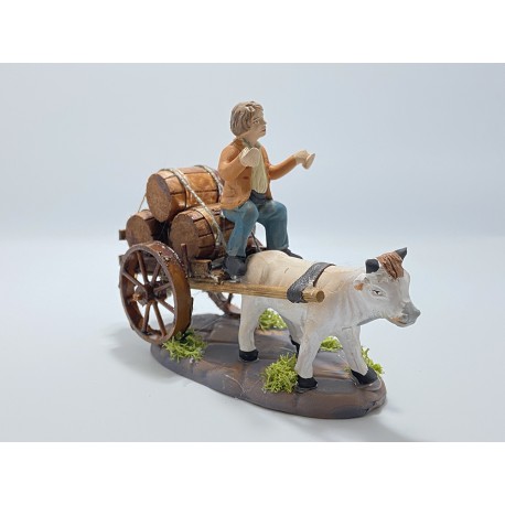 UOMO SU CARRO CON BOTTE
