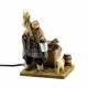 viandante con cane in movimento
