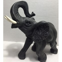 elefante con brillantini neri