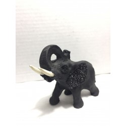 elefante piccolo con brillantini neri