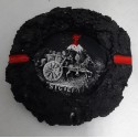 posacenere con carretto siciliano e etna  rotondo