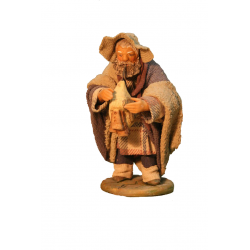 Zampognaro terracotta e stoffa