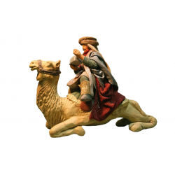 Re Magio asiatico su cammello bardato