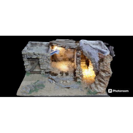 PRESEPE PALESTINA CON CAPANNA E ARCO
