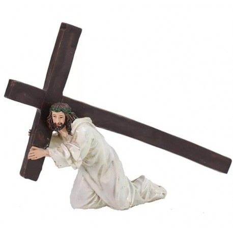 Gesù sofferente e cadente con croce (cm5)