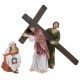 Gesù con croce in spalle e veronica piangente (cm9 )