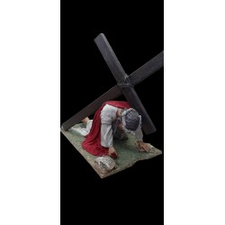 GESU A TERRA CON CROCE CM25