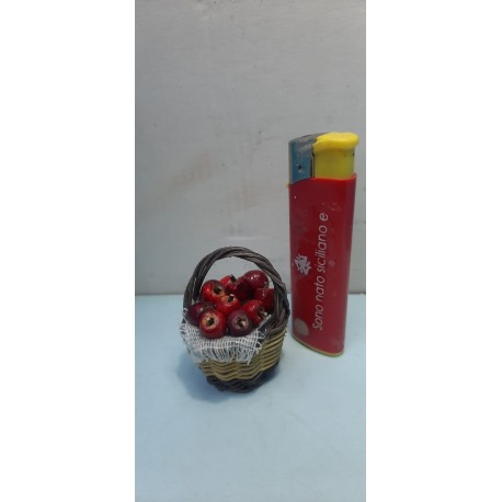 CESTA TONDA MELE ROSSE CM 5X4