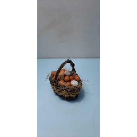 CESTA TONDA CON UOVA CM 5X4