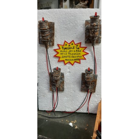 FIACCOLA ARABA DA PARETE CON LAMPADINA MICRO EFFETTO FUOCO A 220VOLT